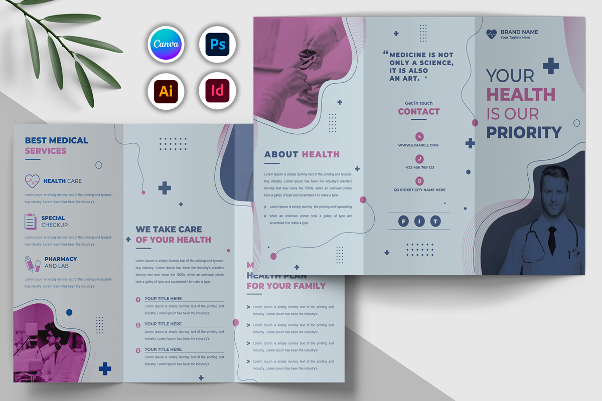 Modern Medical Trifold Brochure