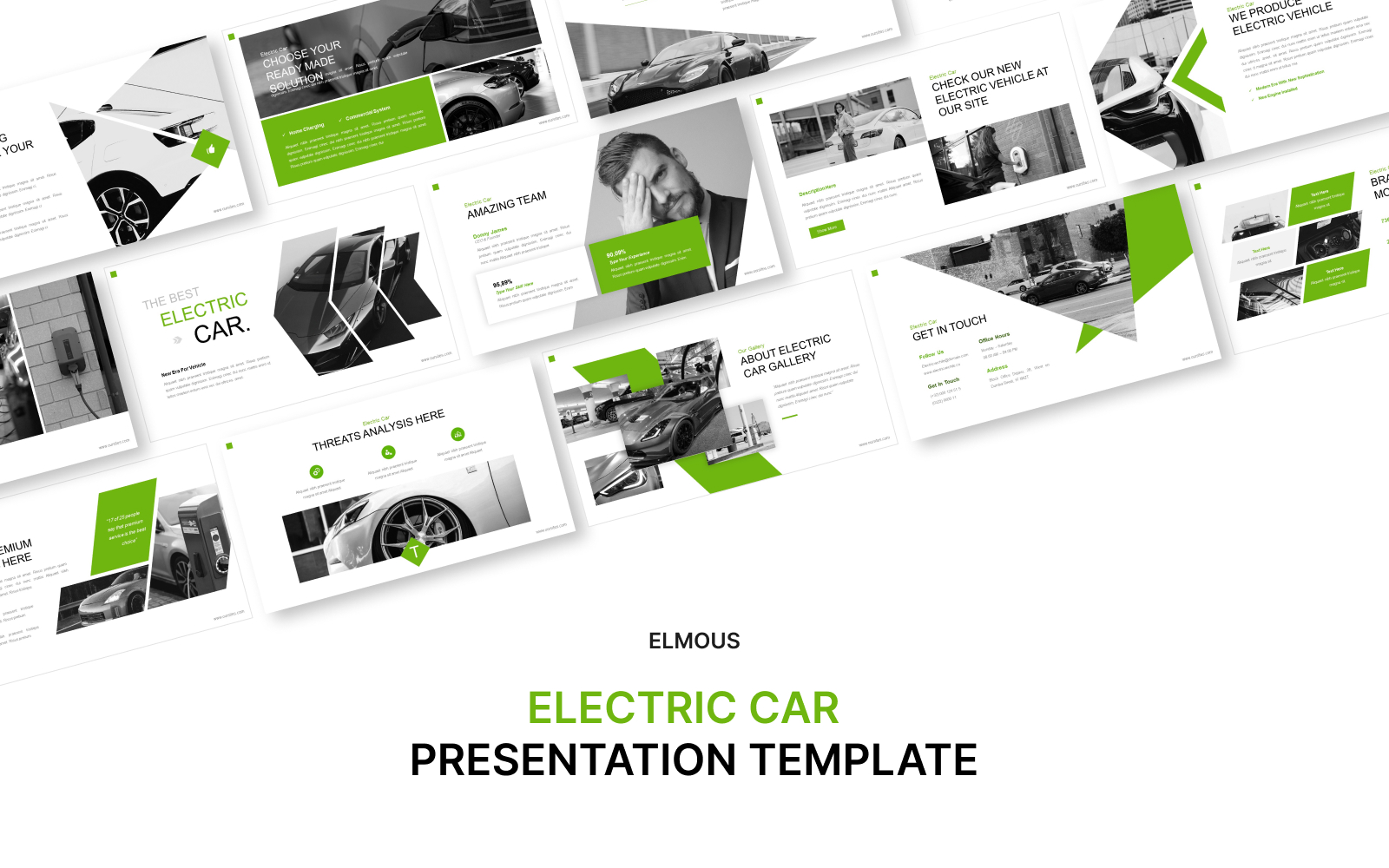 Electric Car Google Slide Template Presentation