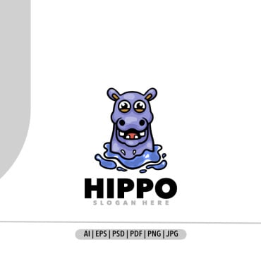 Isolated Hippo Logo Templates 377520