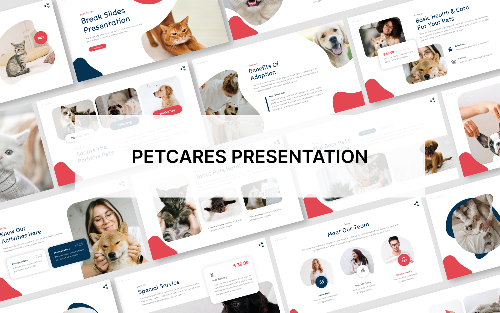 Petcares Google Slide Template Presentation