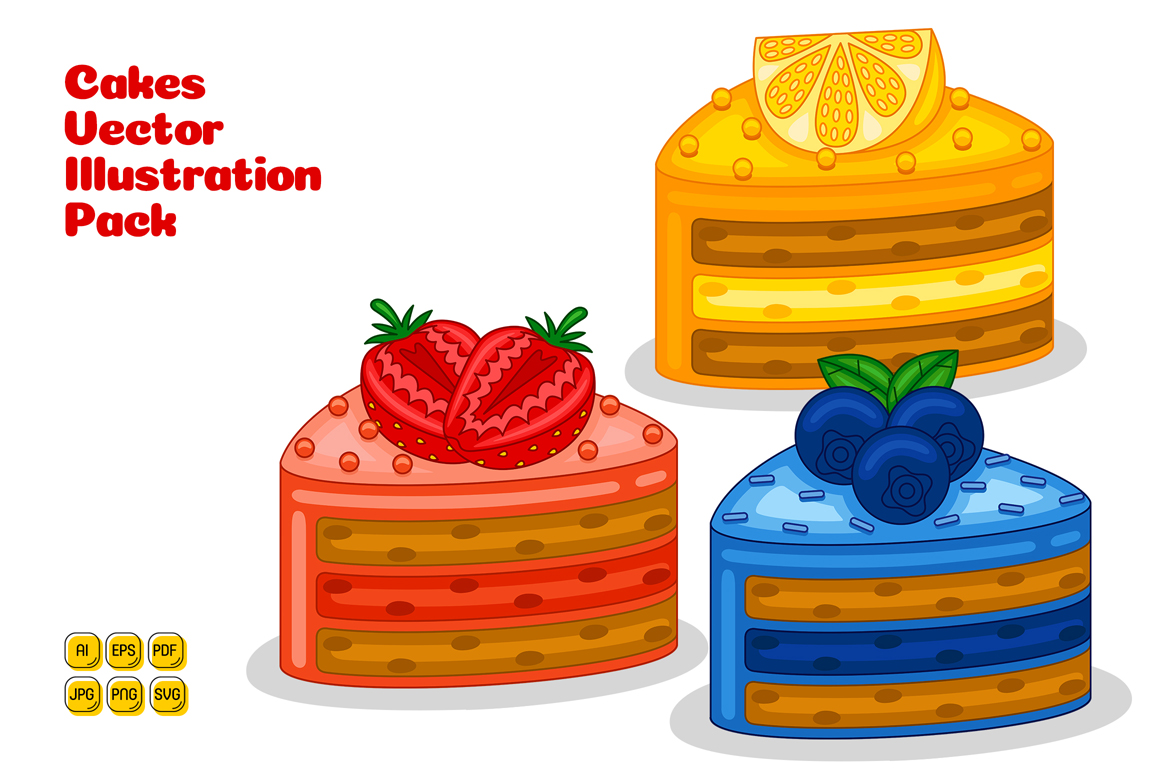 Cakes Vector Illustration Pack #01