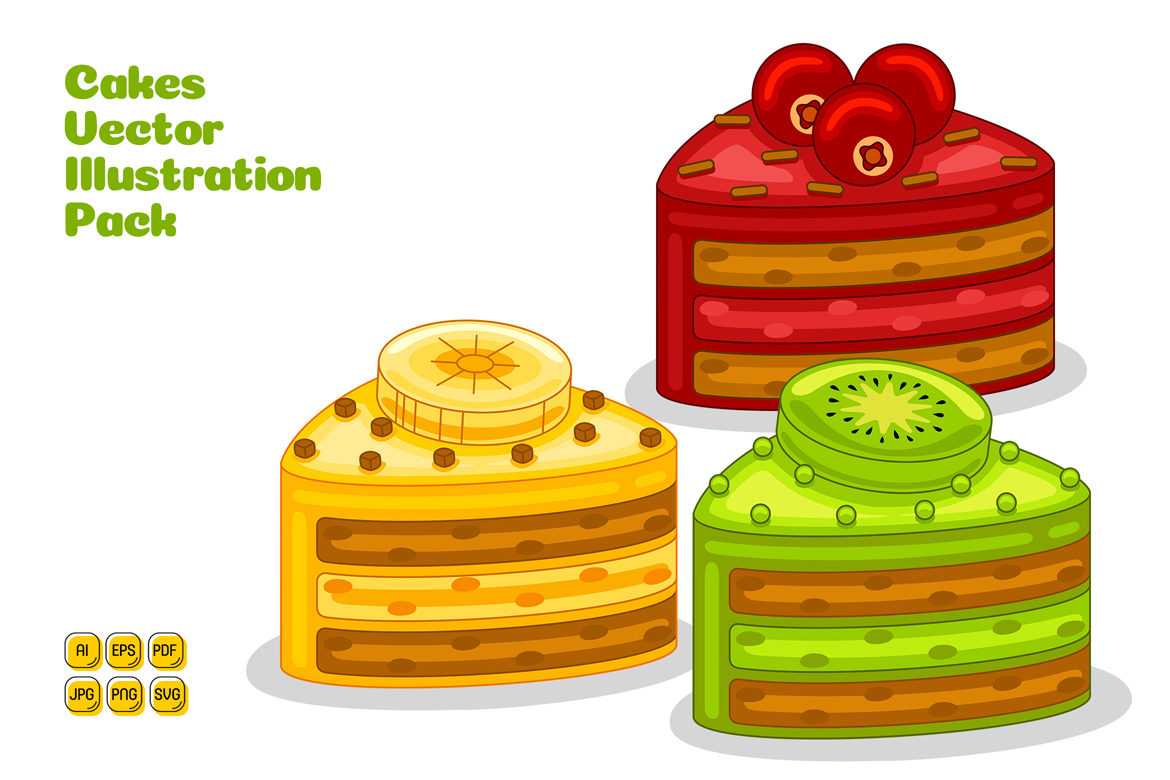 Cakes Vector Illustration Pack #03