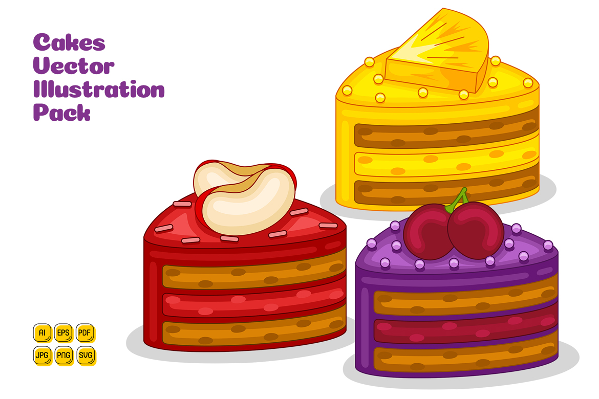 Cakes Vector Illustration Pack #04
