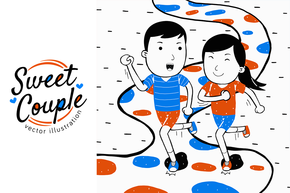 Sweet Couple Vector Illustration #03