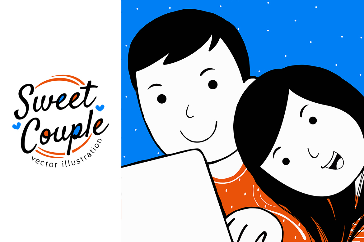 Sweet Couple Vector Illustration #04