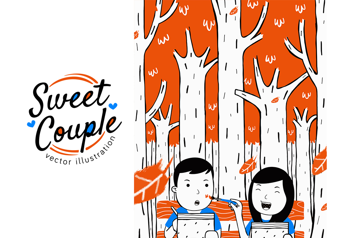 Sweet Couple Vector Illustration #12