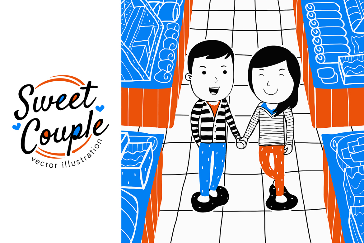 Sweet Couple Vector Illustration #14