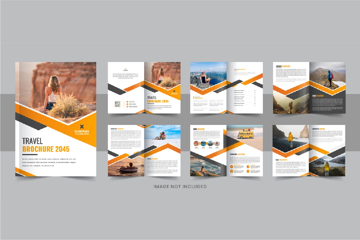 Travel Brochure design template or Travel Magazine