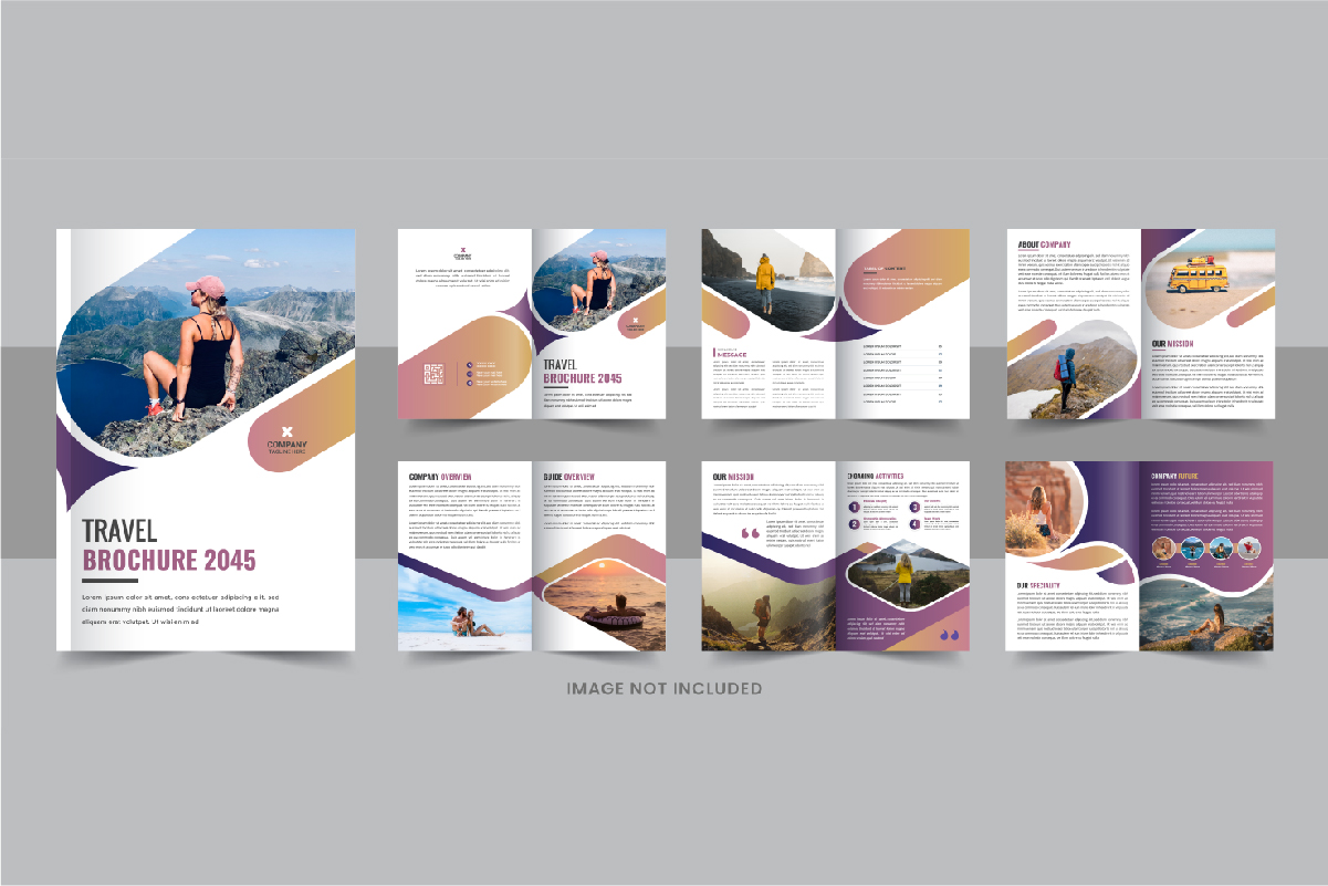 Travel Brochure design template or Travel Magazine design