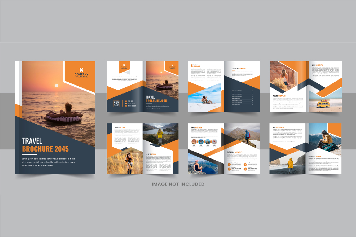 Travel Brochure design template or Travel Magazine design Layout