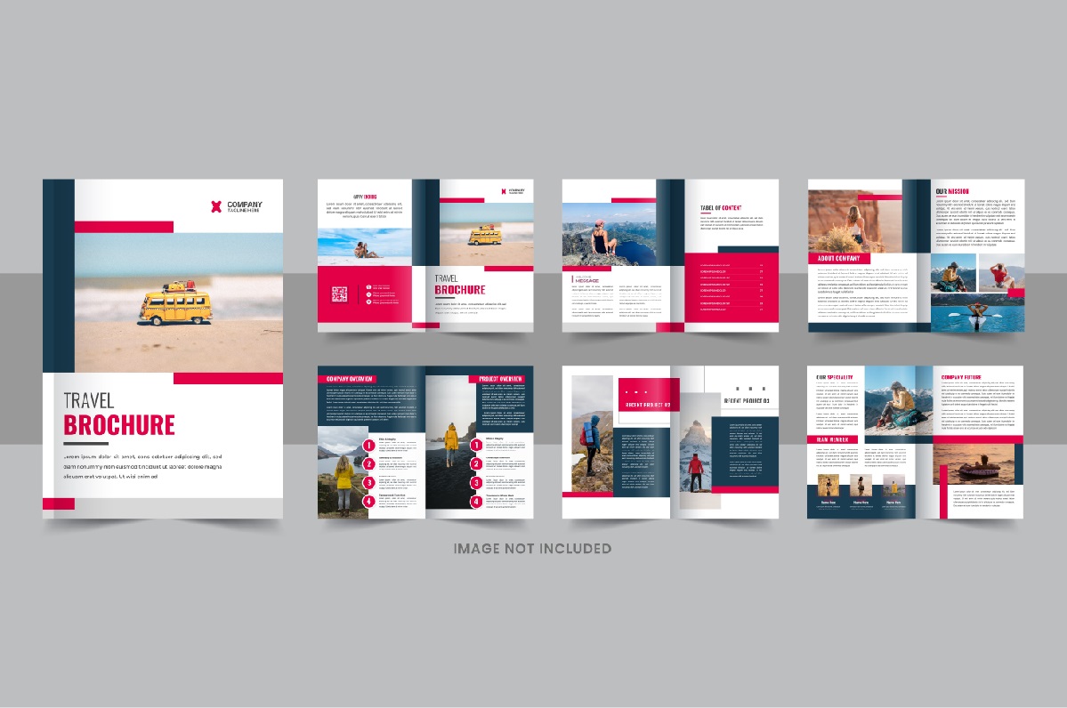 Travel Brochure design template or Travel Magazine template Layout