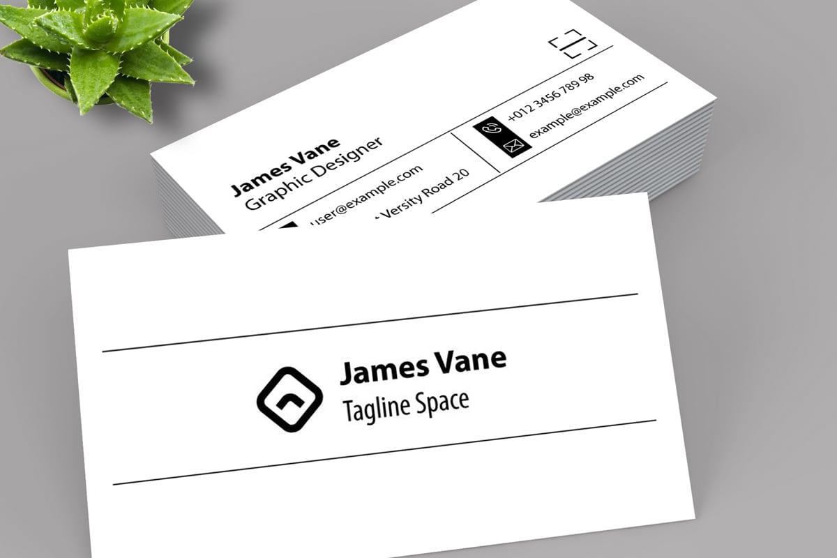 Creative White Business Card Layout