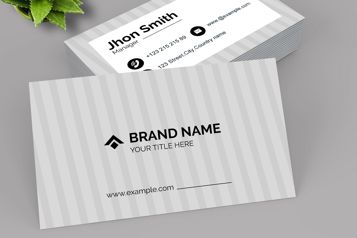 Elegant White Business Card