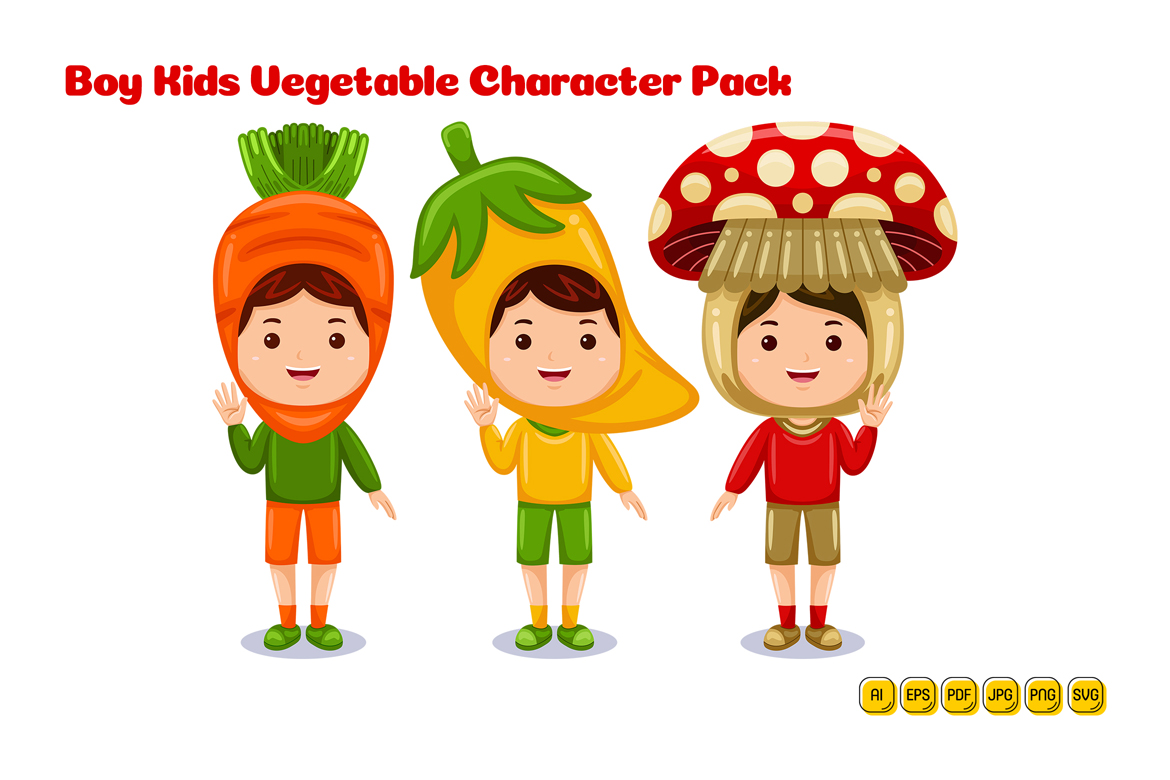 boy kids vegetable character costume #02