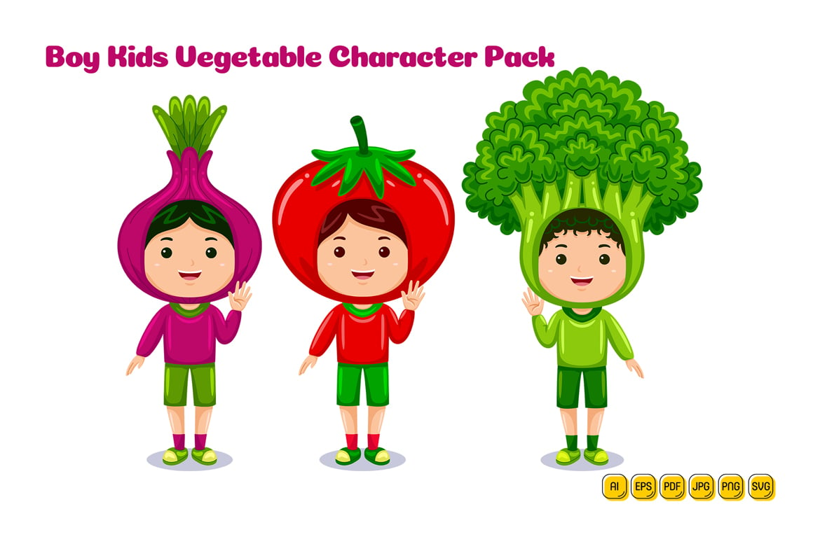 boy kids vegetable character costume #05