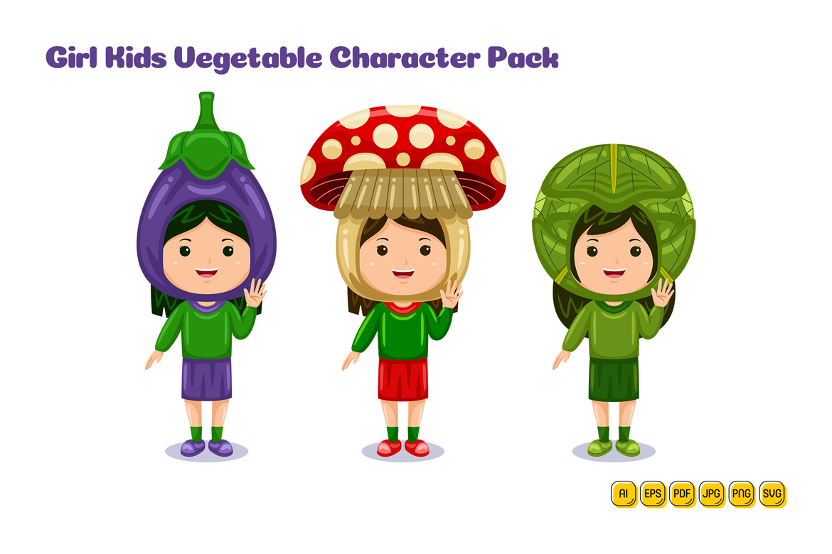 girl kids vegetable character costume #02