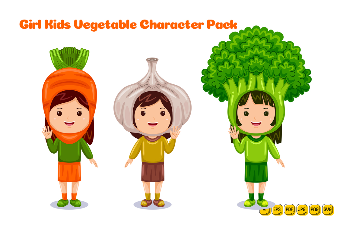 girl kids vegetable character costume #03