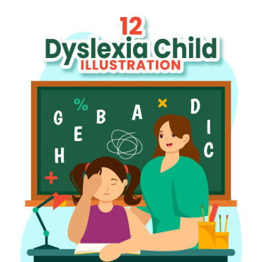 Child Dyslexia Illustrations Templates 377790
