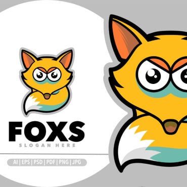 Cartoon Fox Logo Templates 377796