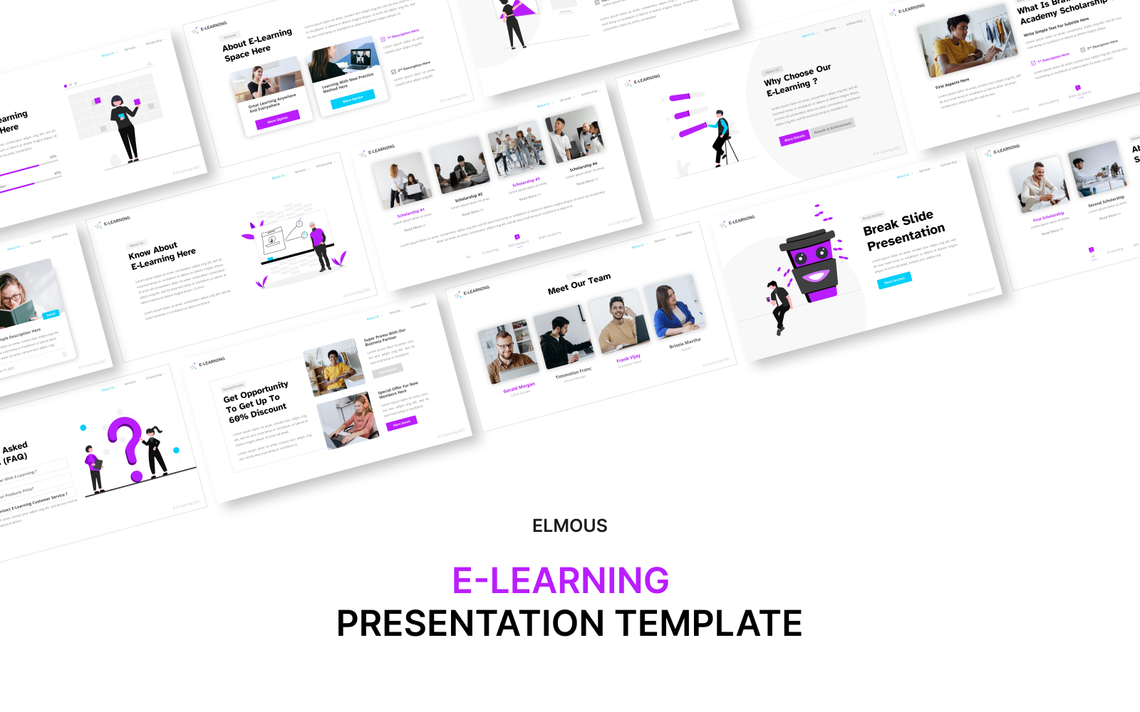 E-Learning Google Slide Template Presentation