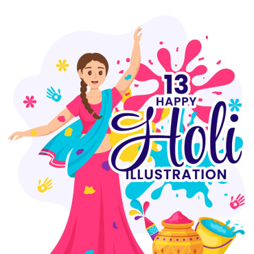 Happy Holi Illustrations Templates 377806