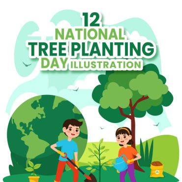 Tree Planting Illustrations Templates 377808