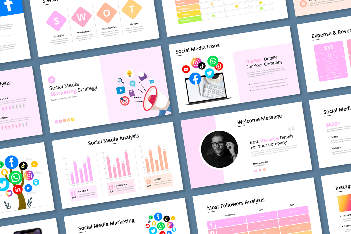 Social Media Marketing Presentation Layout