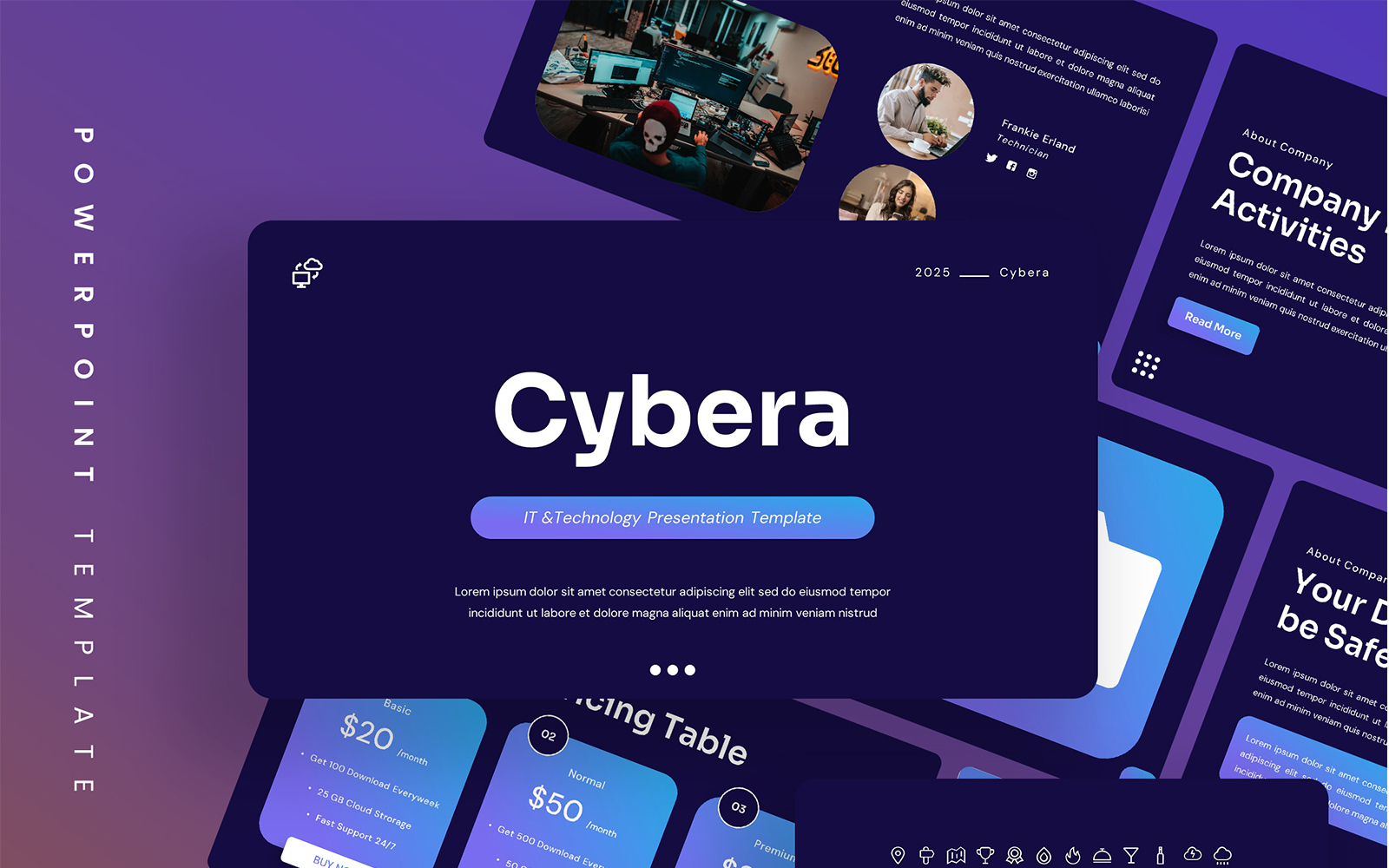 Cybera – IT & Technology PowerPoint Template