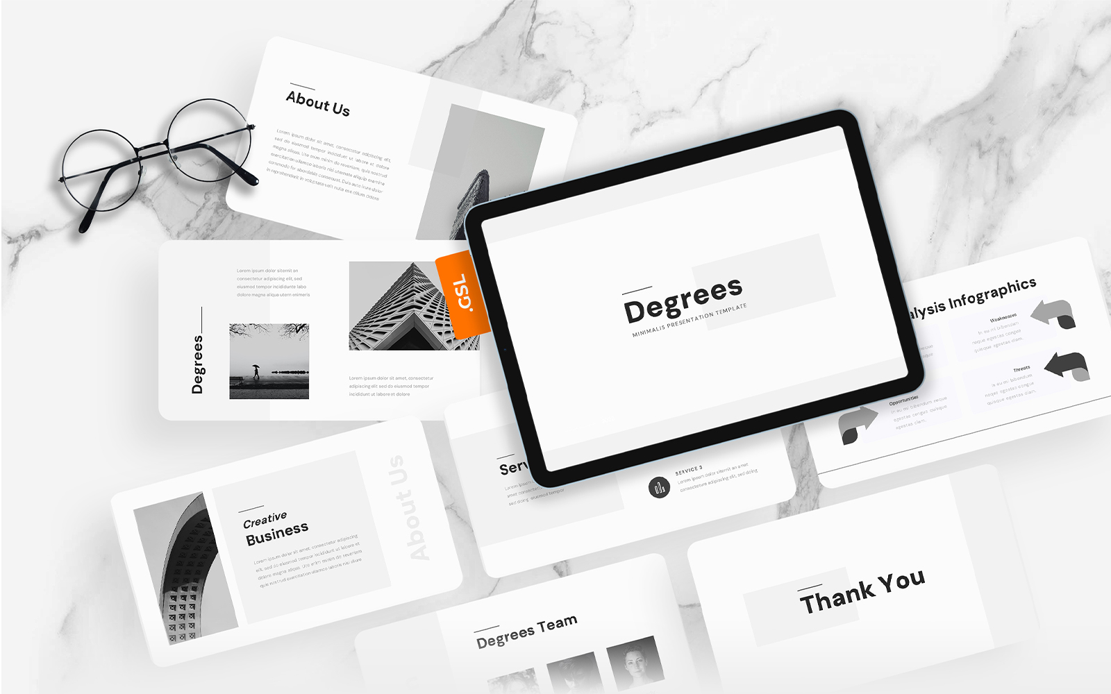 Degrees - Minimal Google Slides Template