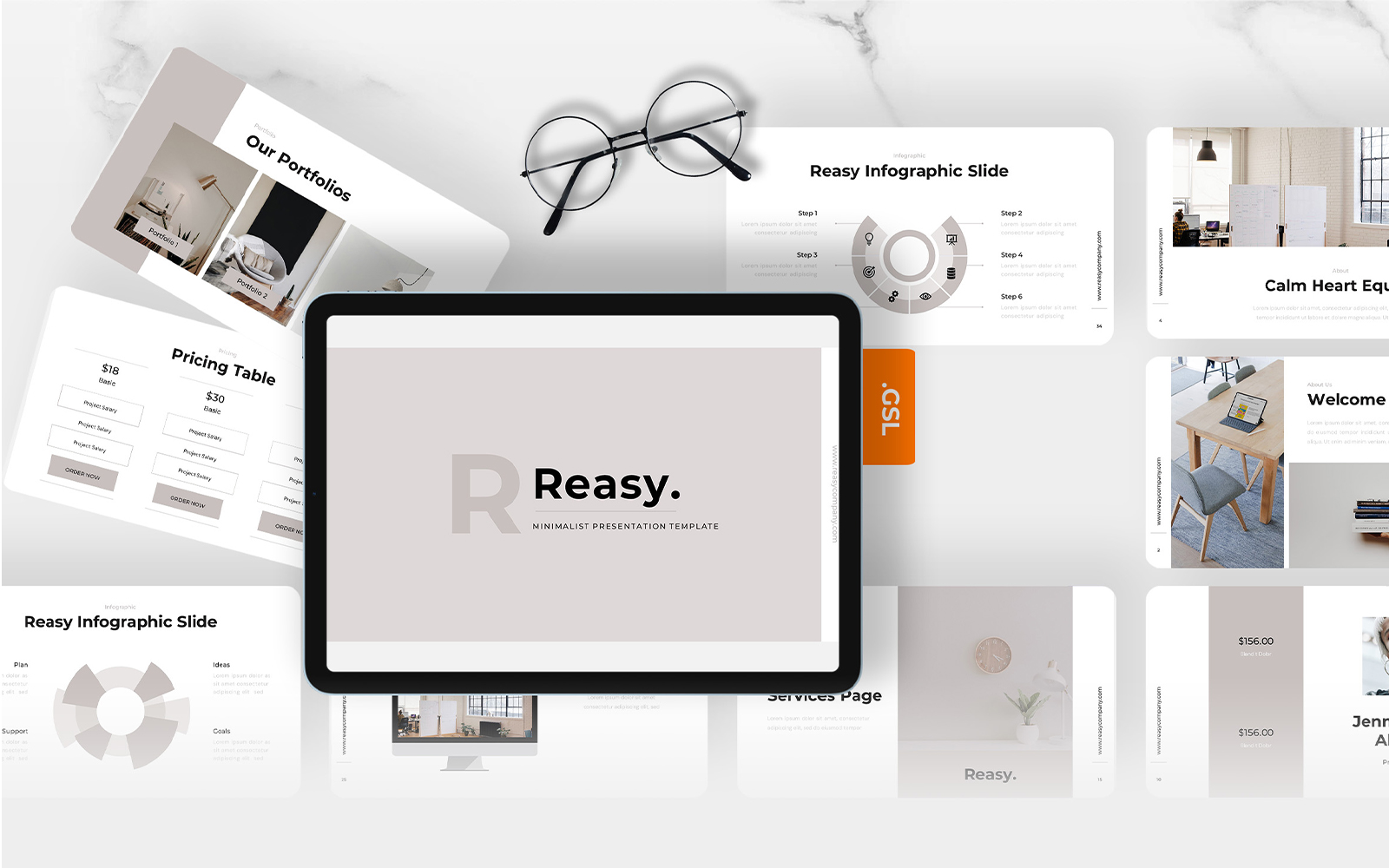 Reasy – Minimalis Google Slides Template