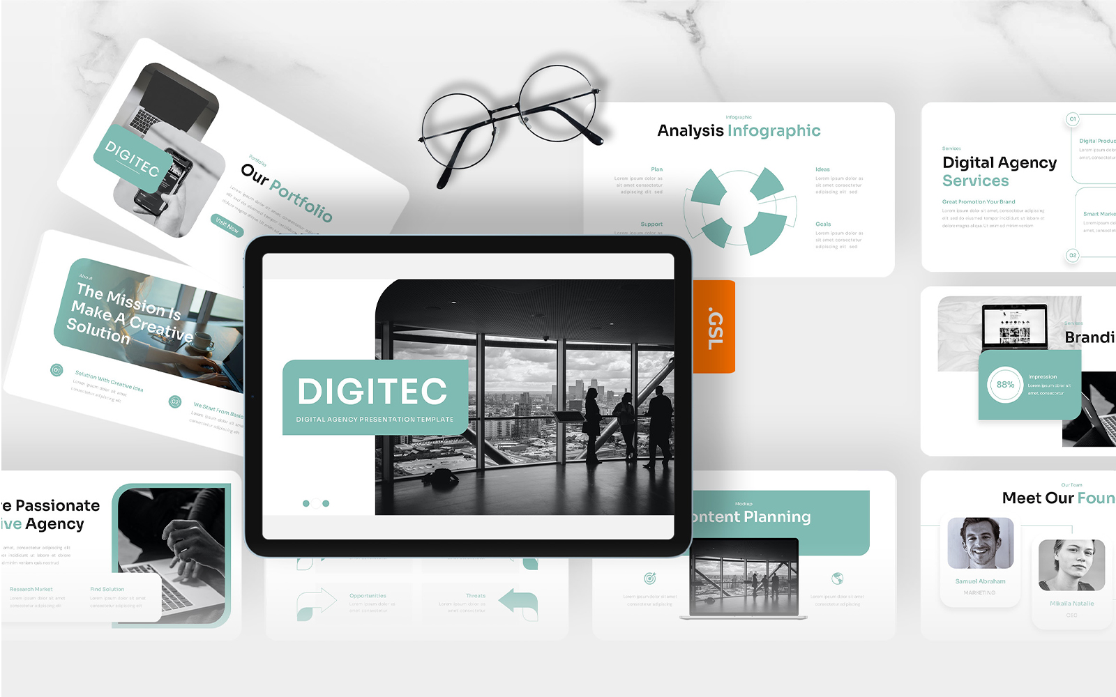 Digitec – Digital Agency Google Slides Template