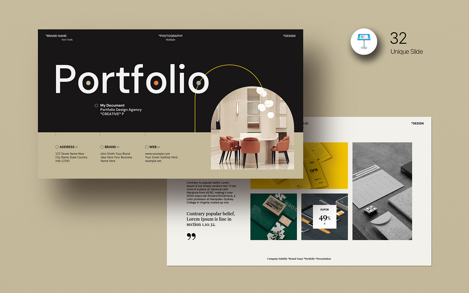 Portfolio Keynote Presentation Template