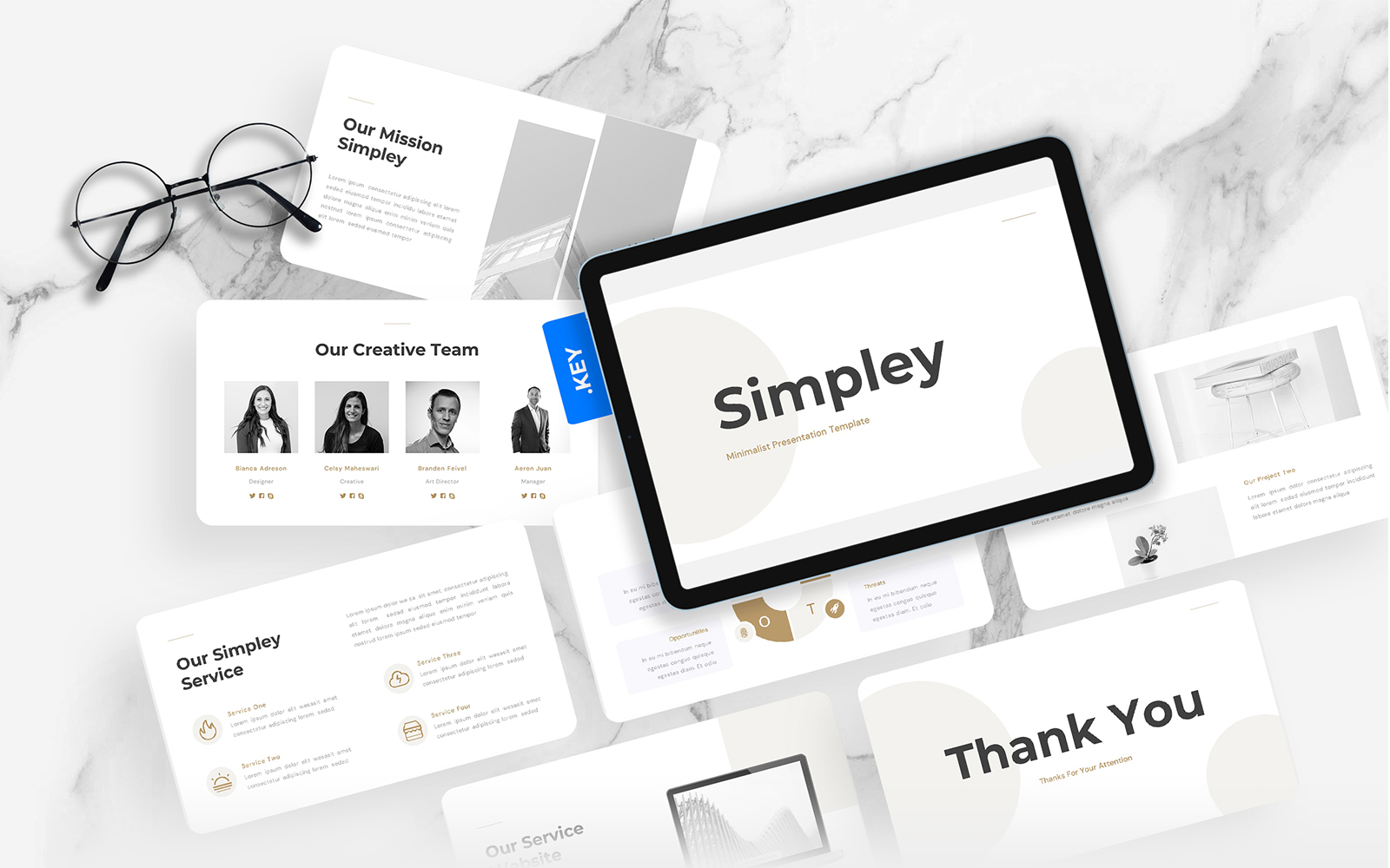 Simpley – Minimalist Keynote Template