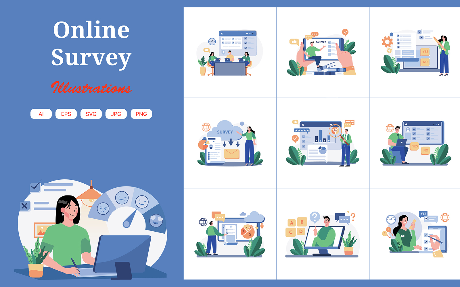 M647_Online Survey Illustration Pack