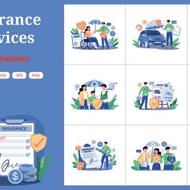 Insurance Money Illustrations Templates 378218