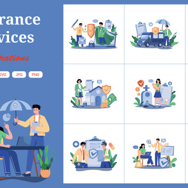 Insurance Money Illustrations Templates 378219