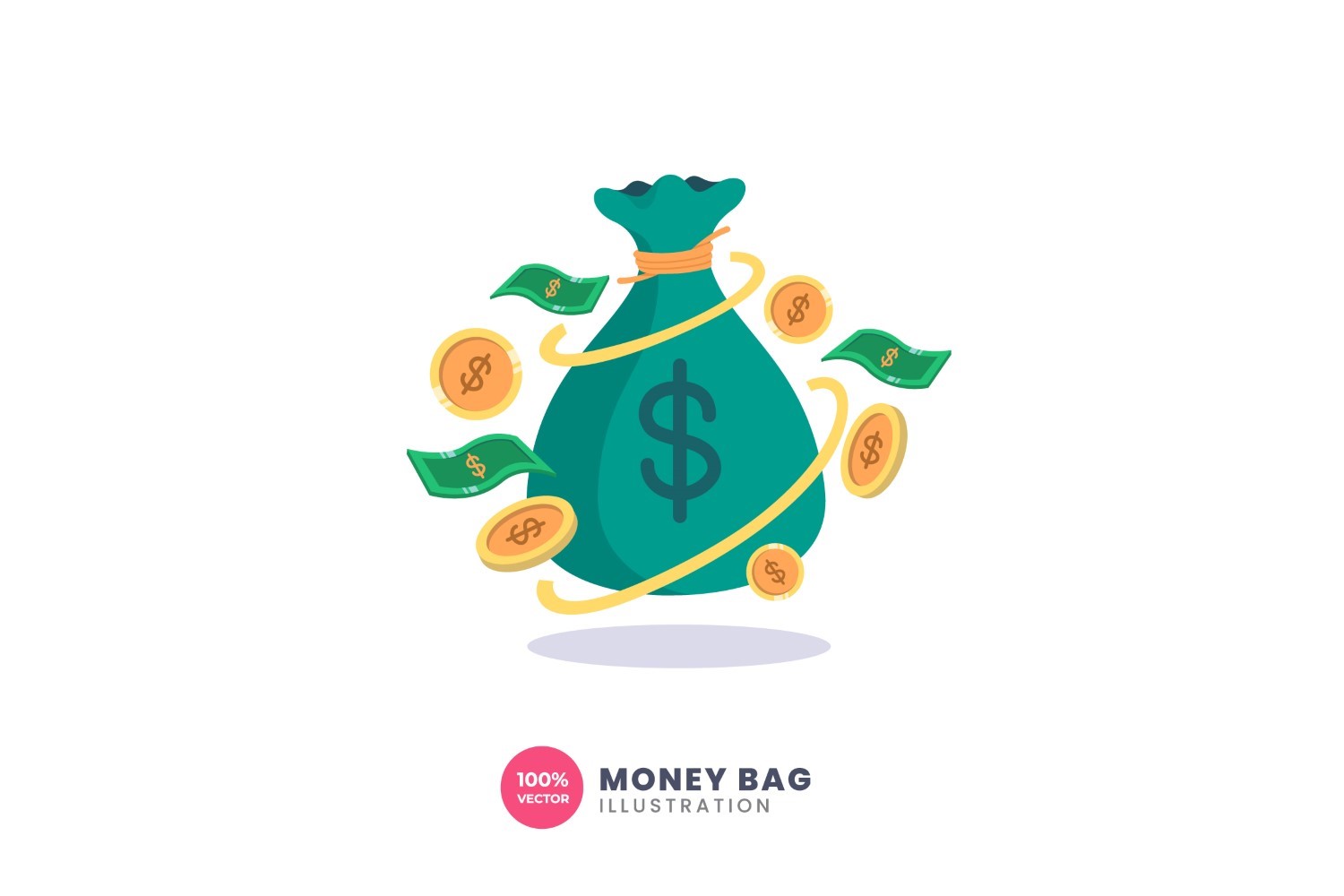 Money Bag Vector Illustration