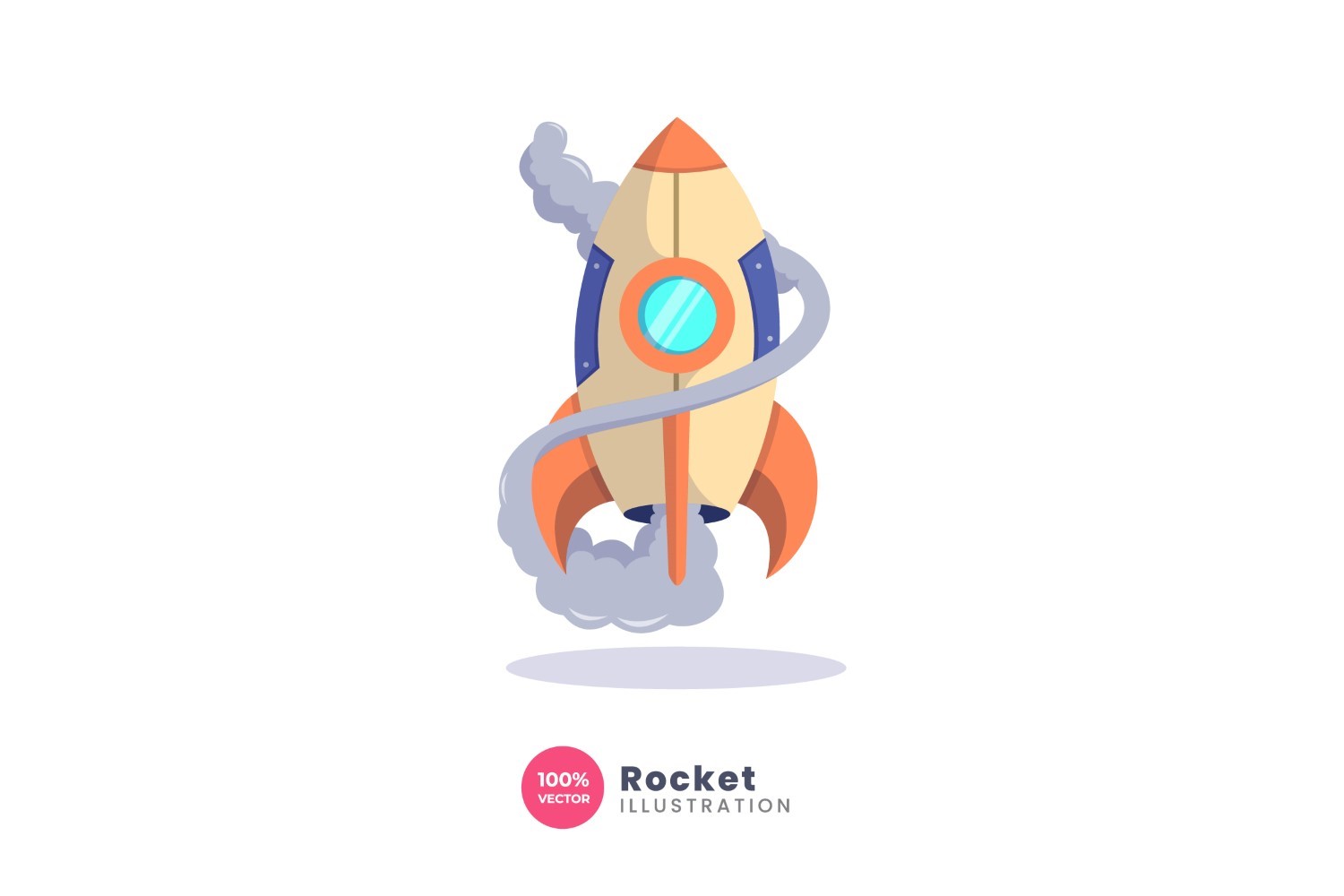 Rocket Launch Illustration