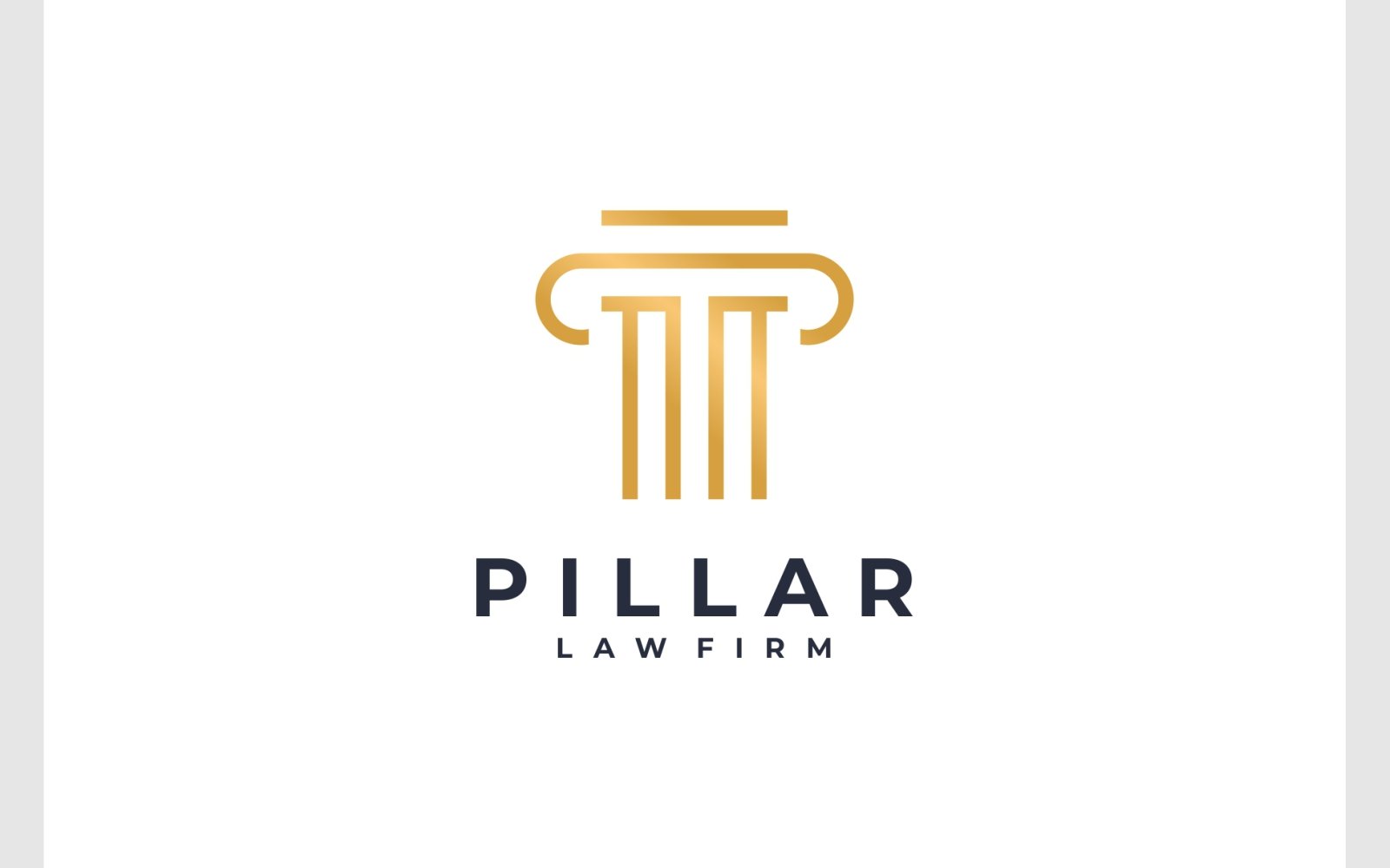 Pillar Law Gold Luxury Logo