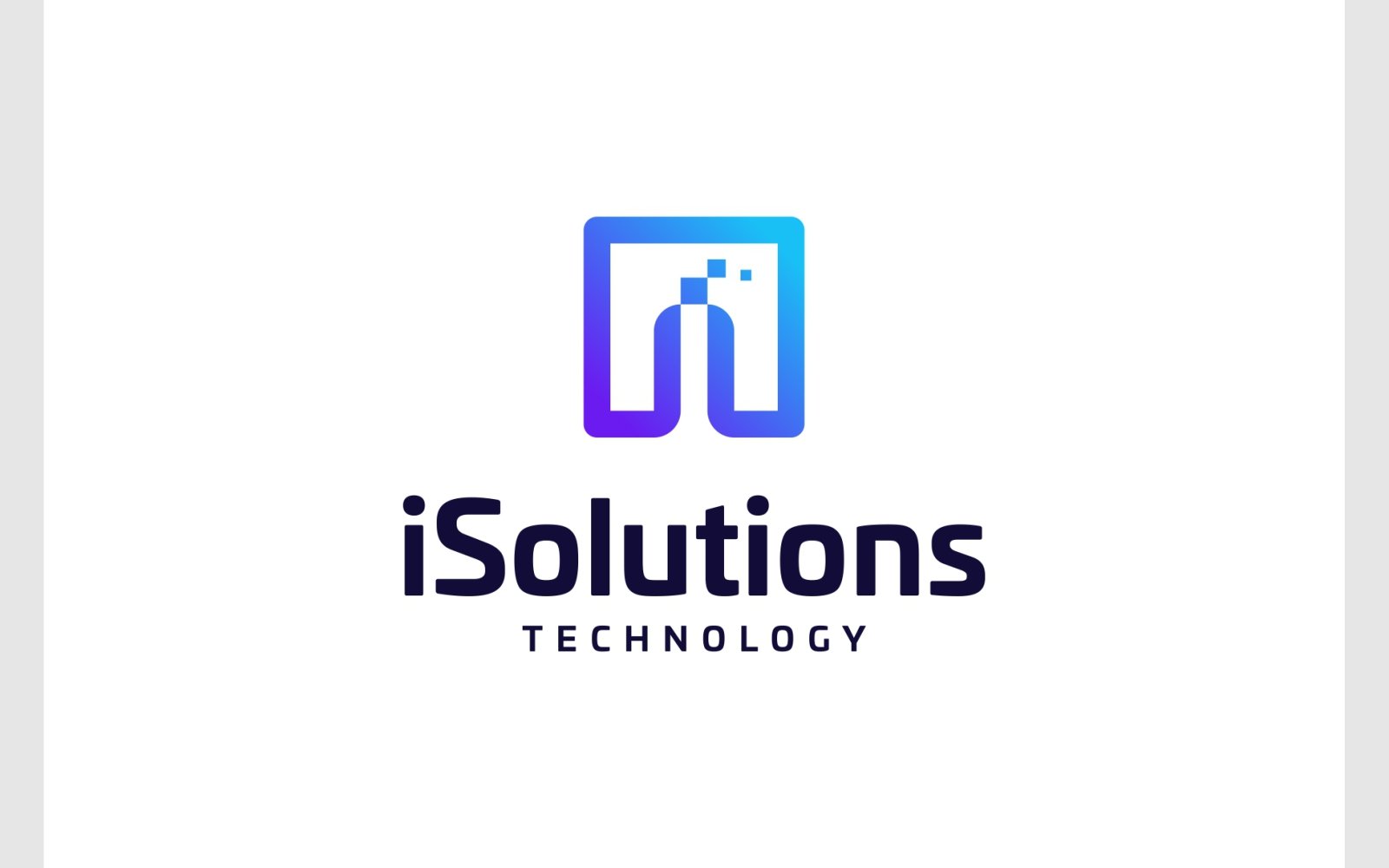 Letter I Solution Tech Digital Logo