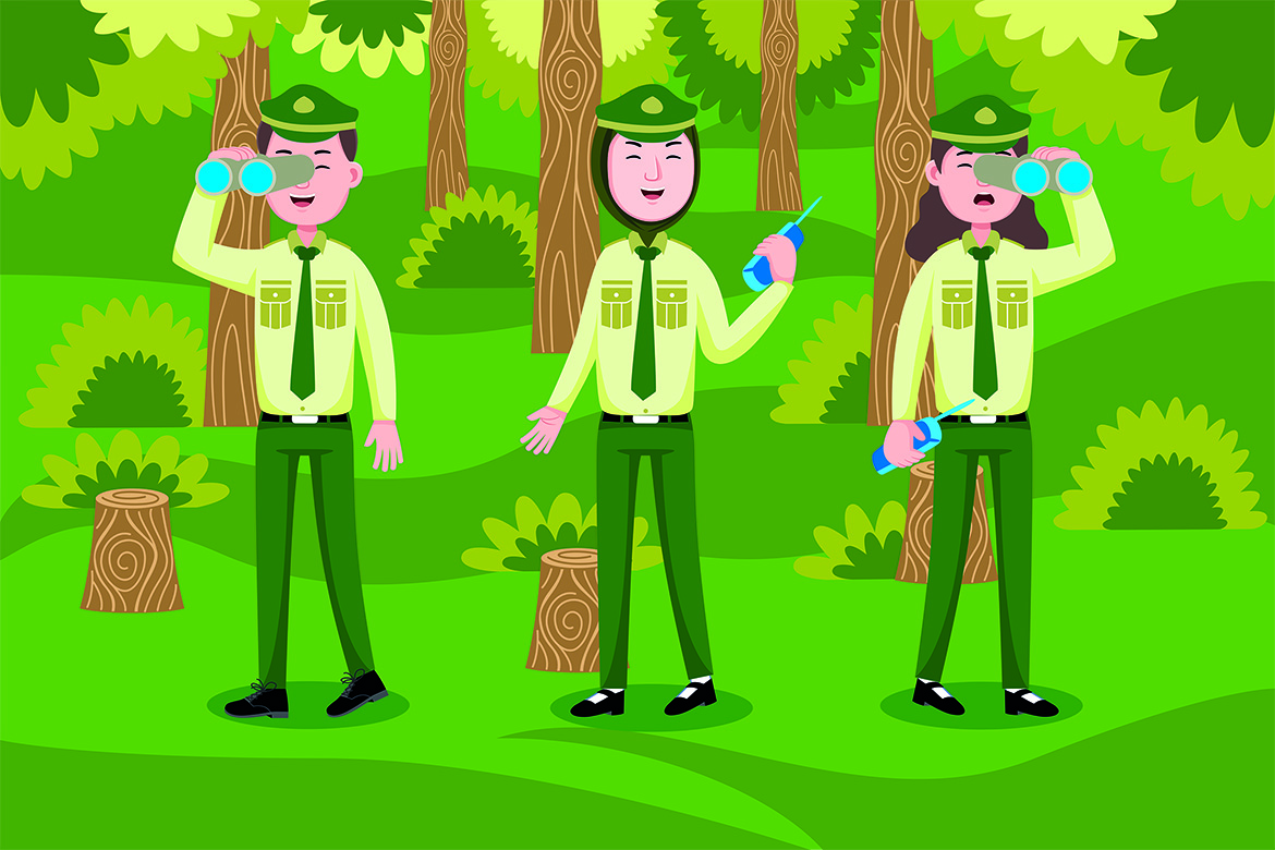 Forest Ranger Vector Illustration