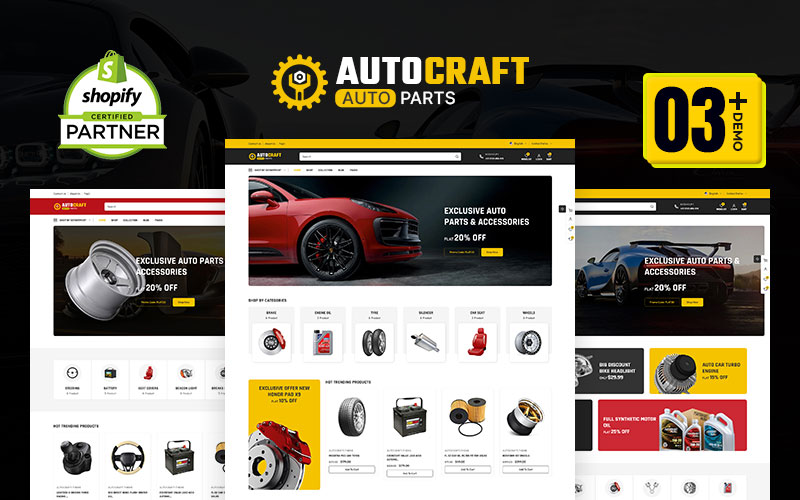 Autocraft - Auto Car & Spare Parts Multipurpose Shopify 2.0 Responsive Theme