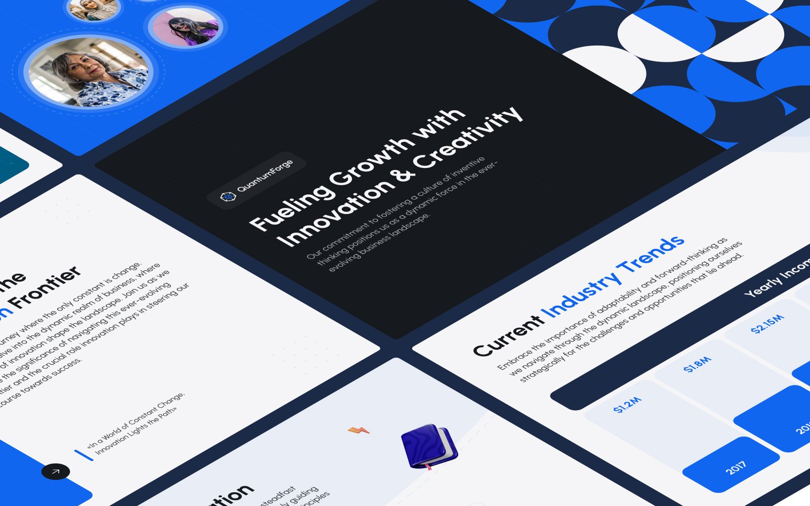 Business Presentation Template — Quantum Forge