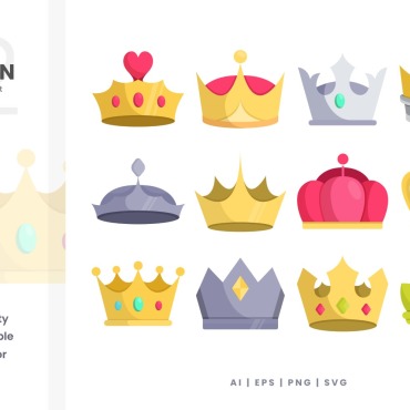 Collection Crown Illustrations Templates 378466