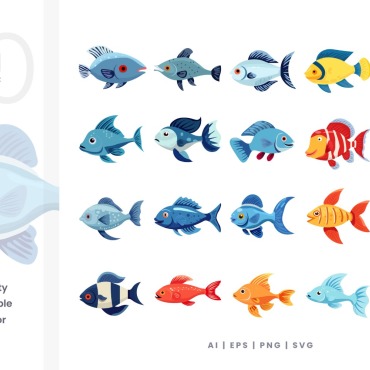 Fish Animal Illustrations Templates 378469