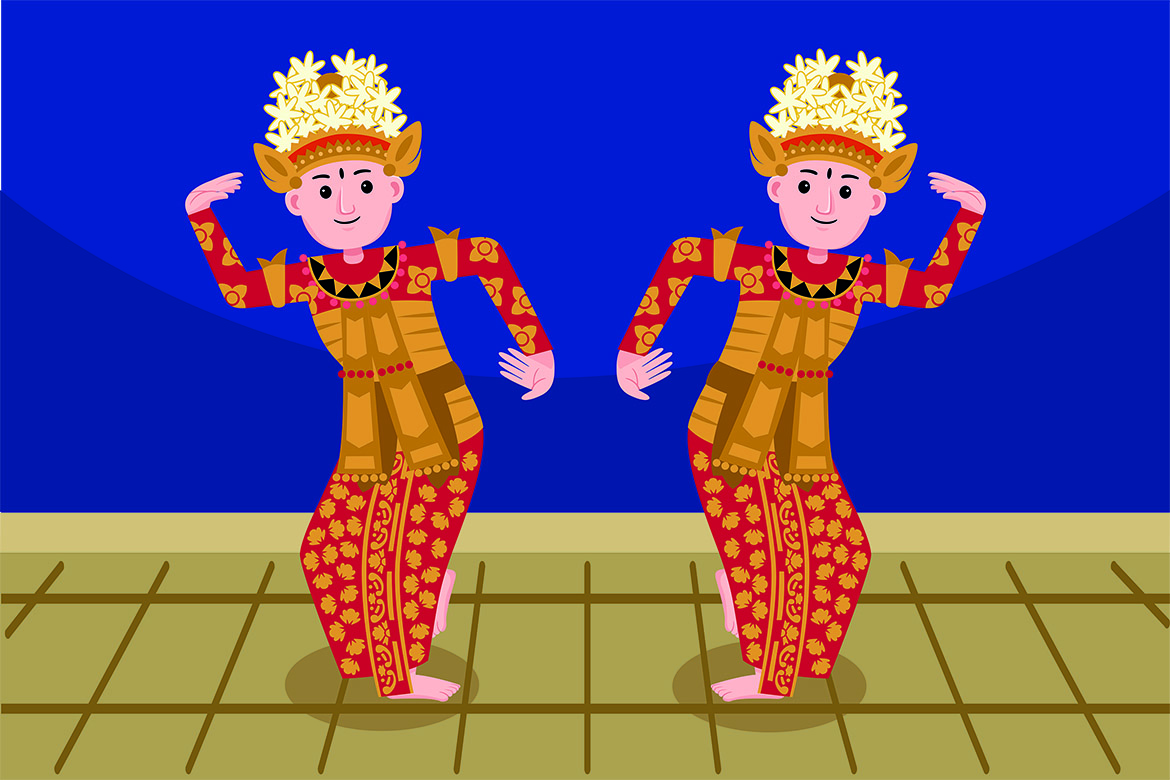 Traditional Dancer Profession Vector Illustration