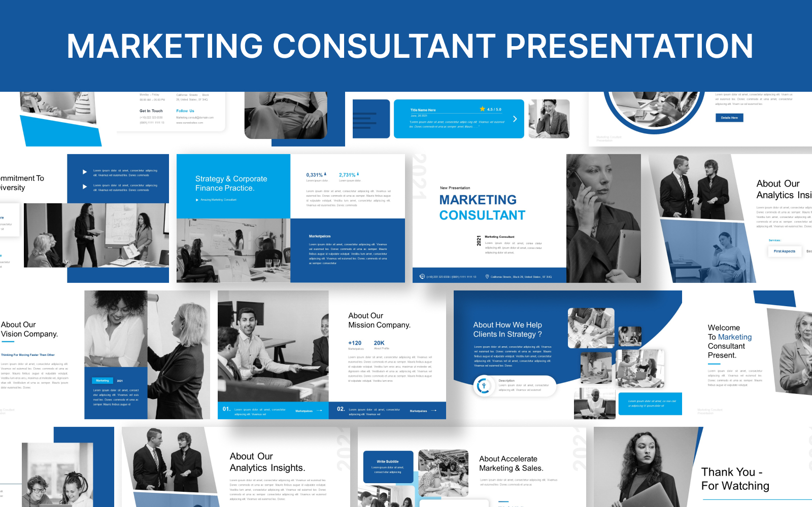 Marketing Consultant Google Slide Template Presentation