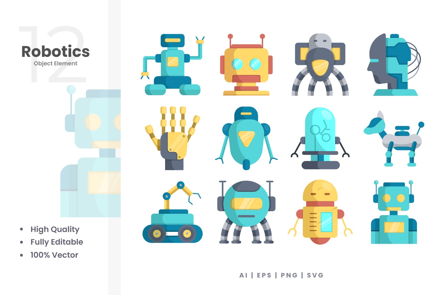 12 Robotics Vector Element Set