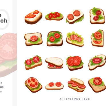 Tomato Sandwich Illustrations Templates 378613