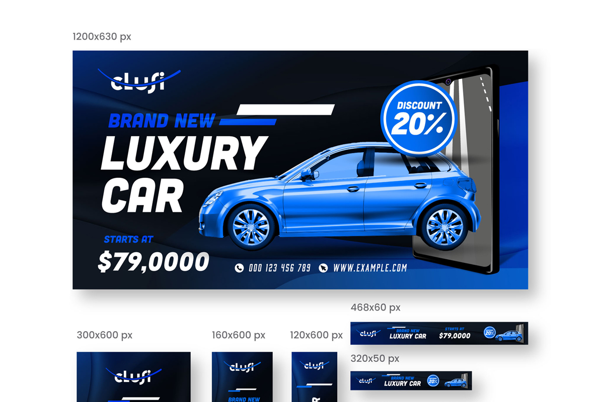 Brand New Luxury Car Web Banner Set